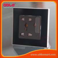 2017 US/ EU standard glass panel wall socket