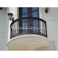 Modern style easily assembled wrought iron balcony railing